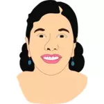 Indisk kvinna ler