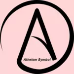 Ateistin merkkivektoripiirustus