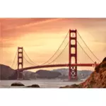 San Francisco Golden Gate bridge vektor gambar