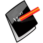 Bleistift und Note Pad-Vektor-Bild