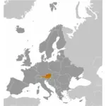 Localização da Áustria