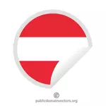 Peeling sticker with Austrian flag