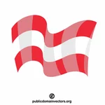 Efekt falowania flagi państwowej Austrii