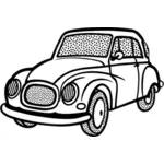 Grafika wektorowa sztuki linii starego samochodu