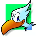 Einfache Vogel Avatar Vektor-ClipArt