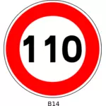 Gambar dari 110 kecepatan batasan lalu lintas tanda vektor
