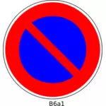 Zákaz parkování kolem provozu roadsign vektorové ilustrace