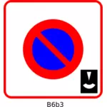 Vektorikuva pysäköinnistä kielletty kaikkien ajan ranskalainen liikennemerkki