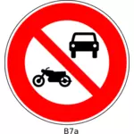 Geen verkeersbord motorfietsen en auto's vector afbeelding