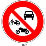 Keine Kraftfahrzeuge Road Sign-Vektor-Bild