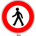 ない歩行道路標識ベクトル画像