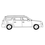 Een hatchback auto vector grafische illustratie