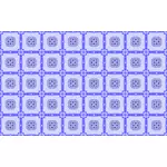 青い花のベクトル画像と背景パターン