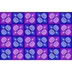 青と紫のシームレス パターン