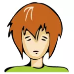 Эмо мальчик аватар векторное изображение