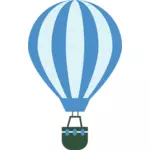 Niebieski balon z zielony koszyk