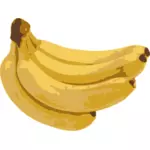 Klipart tmavší žlutá zralých banánů