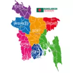 Mappa politica della Bangladesh