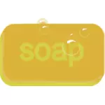 Barra de jabón amarillo vector de imagen