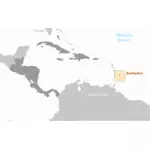 Carte de localisation de la Barbade