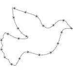 Barbed wire peace dove