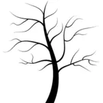 Баррен дерево силуэт
