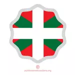 Flagga Baskien inuti klistermärke