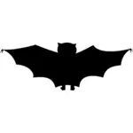 Plain black bat vector illustration