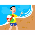Beach boy vector image