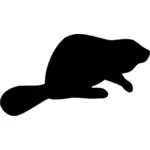 Beaver silhouette vector image