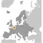 Belgium in Europe vector image