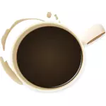 Šálek kávy a skvrnu vektorové ilustrace
