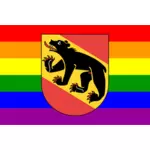 Bern-symboli sateenkaaren väreillä