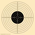25-50m balle illustration vectorielle de cible de tir