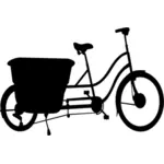 Illustration vectorielle de vélo oith grand panier