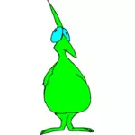 Funny green bird