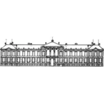 Vector illustration of long Austro-Hungarian period building