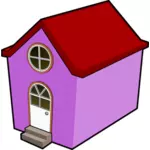 Gambar dari rumah ungu kecil vektor