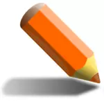 Pomarańczowym ołówkiem
