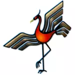 Vogel embleem vector kleurenafbeelding