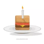 Doğum burger vektör küçük resim