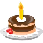 Geburtstagstorte mit Kerzen Vektor-ClipArt