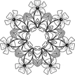 Grote bloem vormige bloemdessin vectorillustratie