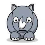 Image vectorielle rhinocéros noir