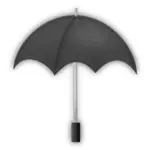 Vektor Klipart deštník ve stupních šedi