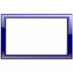 Gloss transparent blue frame vector graphics