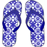 Blauwe flip-flops