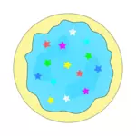 Modrá cukr cookie ilustrace