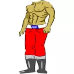 Bodybuilder without head vector illustration