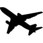 Boeing 767 silueta vector imagine
